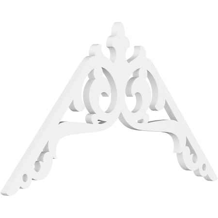 Ekena Millwork Pitch Amber Architectural Grade PVC Gable Pediment, 36"W x 21"H x 1"P (14/12) GPP036X021X100AMB